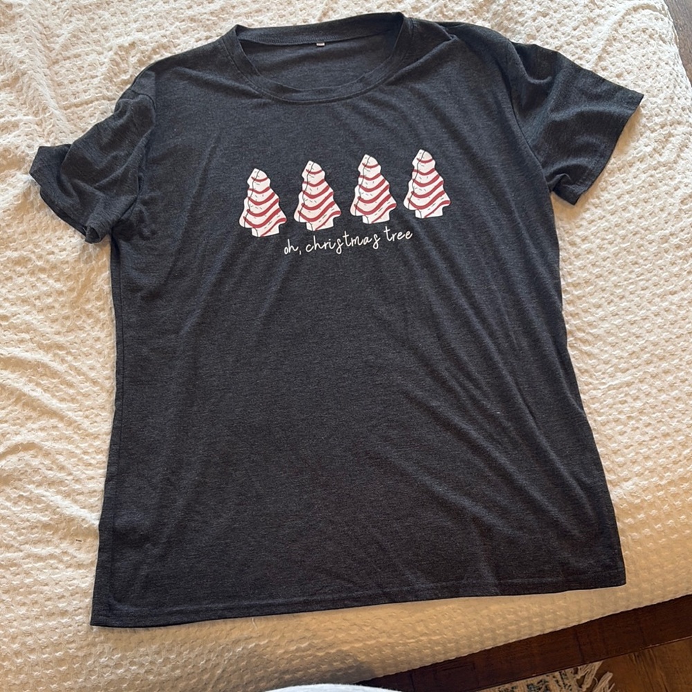 Gray Christmas Tree T-Shirt